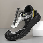 HOT SALE!Men's Work Hiking Shoes, Waterproof Safety Outdoor Boots with Wide Toe, Arch Support, Shock-Absorbing Sole, Puncture & Smash Resistant