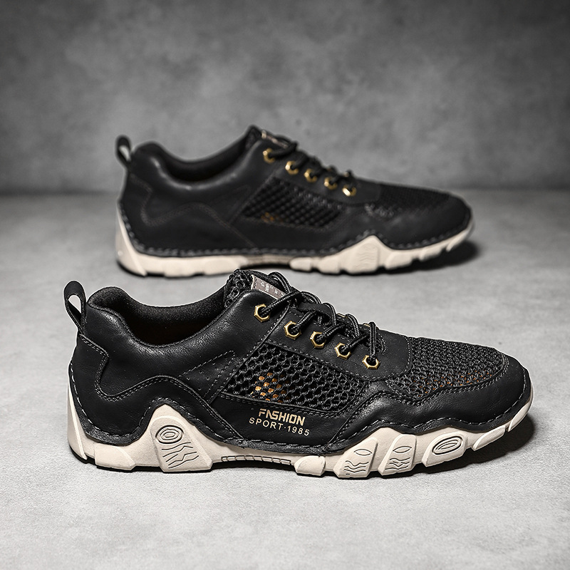 (⏰Clearance Sale-70%OFF🔥)Men's Knitted Loafers – Comfortable, Lightweight, Breathable with Arch Support & Wide Toe, Leather Upper