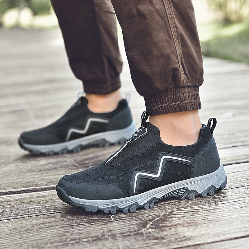 50% OFF!!!🛒Men's Outdoor Orthopedic Shoes, Wide Toe Waterproof Hiking Sneakers with Arch Support & Non-Slip Sole