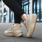 (⏰LAST DAY-70% OFF🛒)Men’s Work Hiking Shoes – Waterproof, Shock Absorbing Sole, Puncture & Smash Resistant, Wide Toe, Arch Support for Comfort and Durability