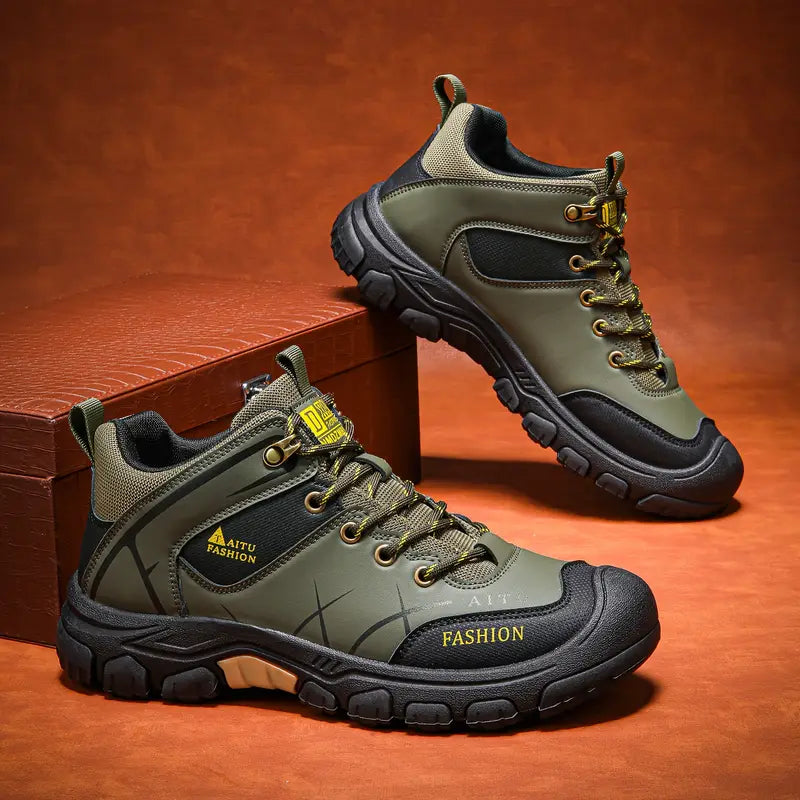 (⏰LAST DAY-70% OFF🛒)Men's Outdoor Hiking Shoes – Waterproof, Non-Slip, Puncture-Proof & Smash-Proof with Arch Support & Wide Toe – Perfect for Daily Wear & Outdoor Adventures