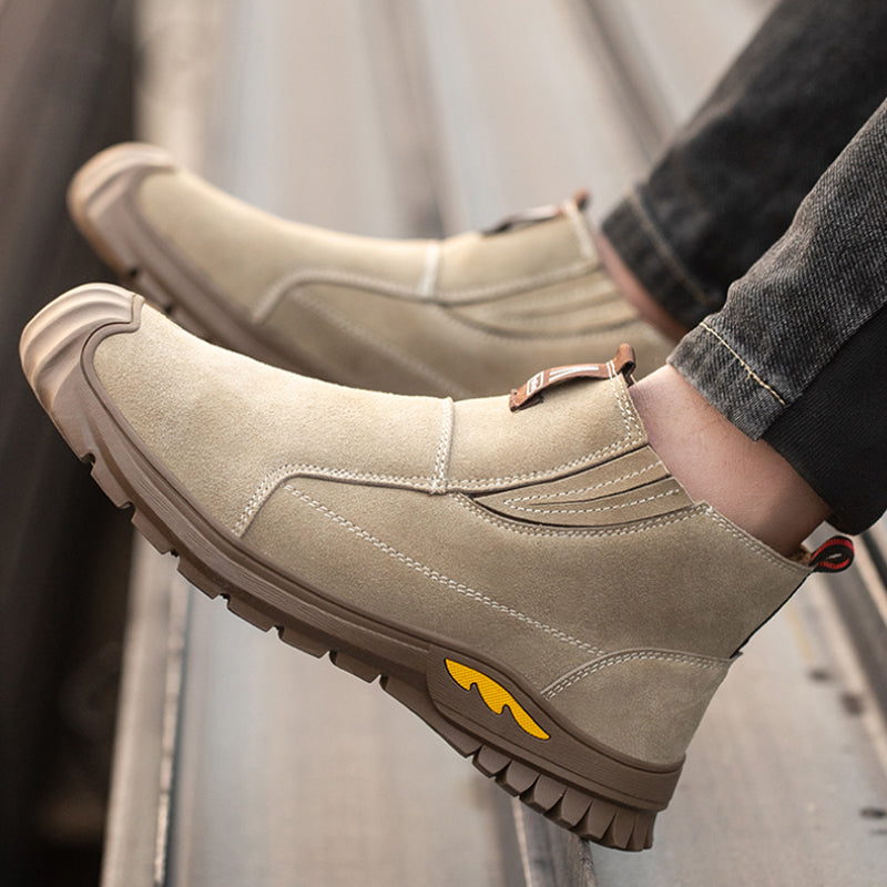 ⏰ Limited Time 70% OFF – Men's Steel Toe Lightweight Work Boots with Kevlar Fiber | Puncture & Impact Resistant Safety Shoes