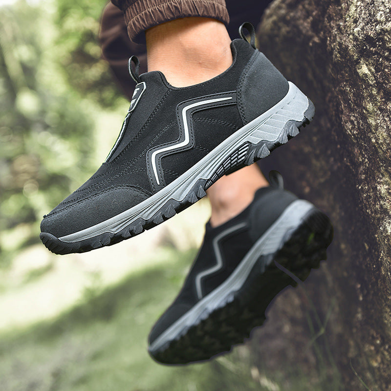 50% OFF!!!🛒Men's Outdoor Orthopedic Shoes, Wide Toe Waterproof Hiking Sneakers with Arch Support & Non-Slip Sole