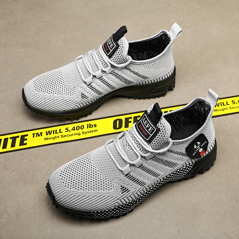 🔥HOT SALE 50% OFF🛒- Men's Lightweight Orthopedic Flyknit Sneakers – Breathable Walking, Running & Outdoor Fitness Shoes