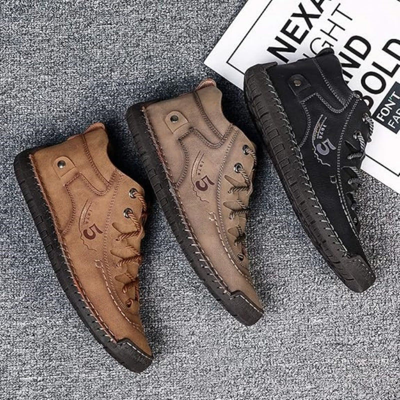 🚨70% Off! Limited Time Offer, While Supplies Last! 🚨Men's Outdoor Comfort Leather Arch Support Boots Non-slip Wear-resistant Driving Boots