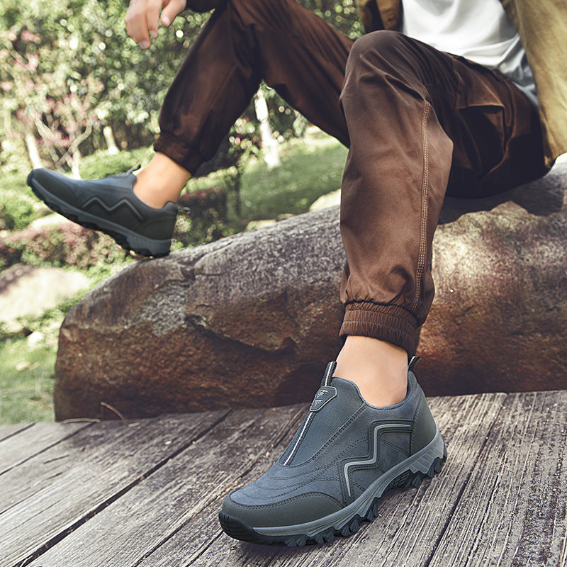 50% OFF!!!🛒Men's Outdoor Orthopedic Shoes, Wide Toe Waterproof Hiking Sneakers with Arch Support & Non-Slip Sole