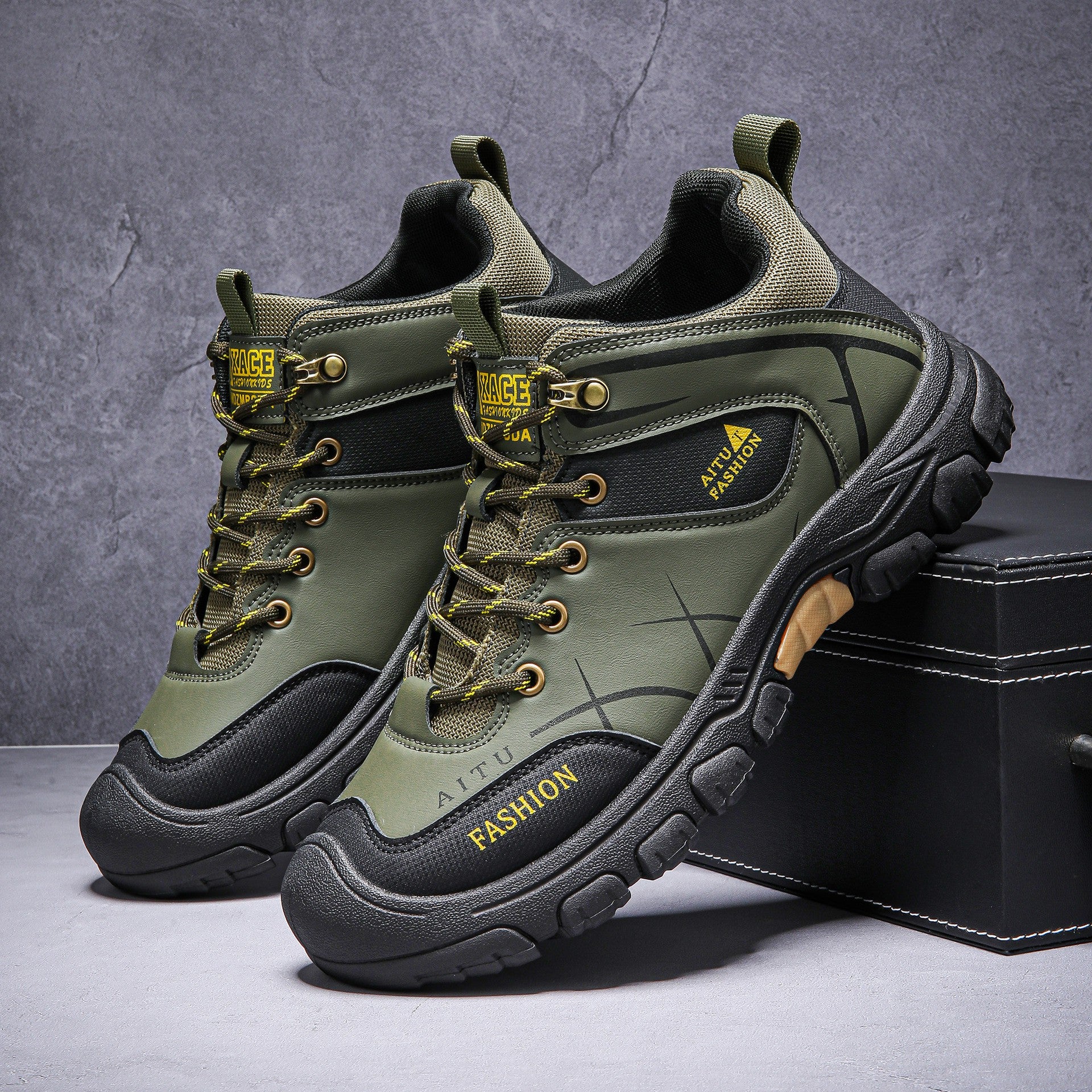 (⏰LAST DAY-70% OFF🛒)Men's Outdoor Hiking Shoes – Waterproof, Non-Slip, Puncture-Proof & Smash-Proof with Arch Support & Wide Toe – Perfect for Daily Wear & Outdoor Adventures