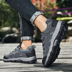 ⏰Limited Time 60% OFF🛒 Men's Outdoor Hiking Shoes – Breathable Waterproof Low-Cut Walking Shoes with Non-Slip Traction, Abrasion-Proof Build & Orthopedic Wide Toe Arch Support