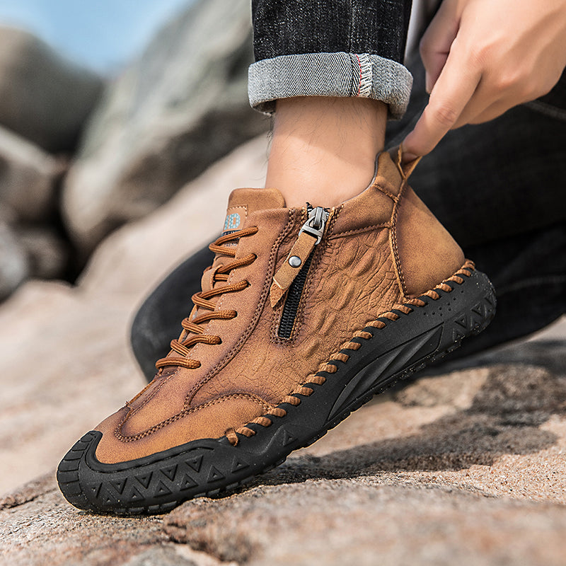 ⏰ Clearance Sale – 70% OFF 🔥 Men's Vintage Outdoor Work Boots – Handcrafted, Waterproof & Slip-Resistant