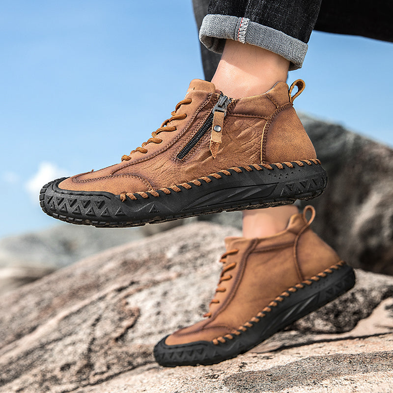 ⏰ Clearance Sale – 70% OFF 🔥 Men's Vintage Outdoor Work Boots – Handcrafted, Waterproof & Slip-Resistant