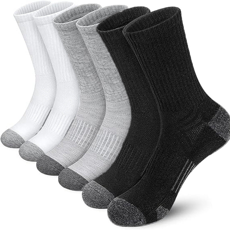 Breathable Sports Socks 3 Pairs Pack Moisture Wicking Long Athletic Socks for Workout