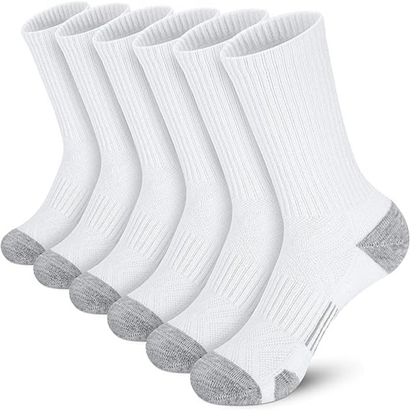 Breathable Sports Socks 3 Pairs Pack Moisture Wicking Long Athletic Socks for Workout