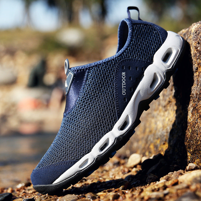 💥 Summer Sale💥 Men’s Lightweight Slip-On Barefoot Water Shoes – Breathable Mesh, Quick-Dry, Anti-Slip for Hiking & Outdoors