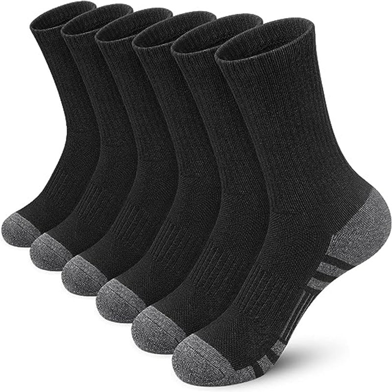 Breathable Sports Socks 3 Pairs Pack Moisture Wicking Long Athletic Socks for Workout