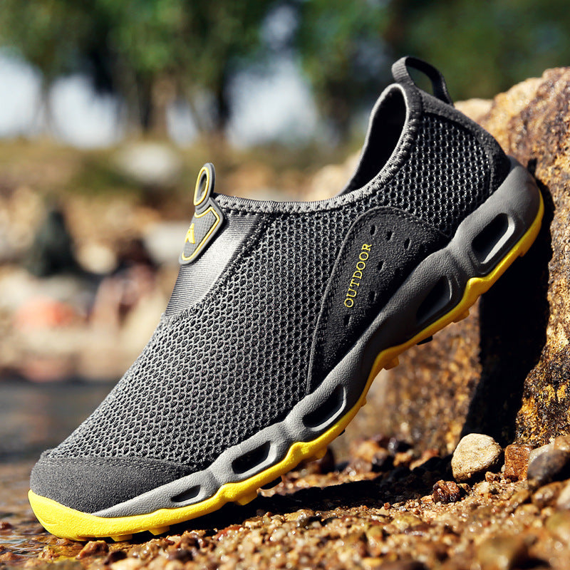 💥 Summer Sale💥 Men’s Lightweight Slip-On Barefoot Water Shoes – Breathable Mesh, Quick-Dry, Anti-Slip for Hiking & Outdoors