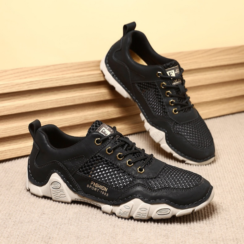 (⏰Clearance Sale-70%OFF🔥)Men's Knitted Loafers – Comfortable, Lightweight, Breathable with Arch Support & Wide Toe, Leather Upper