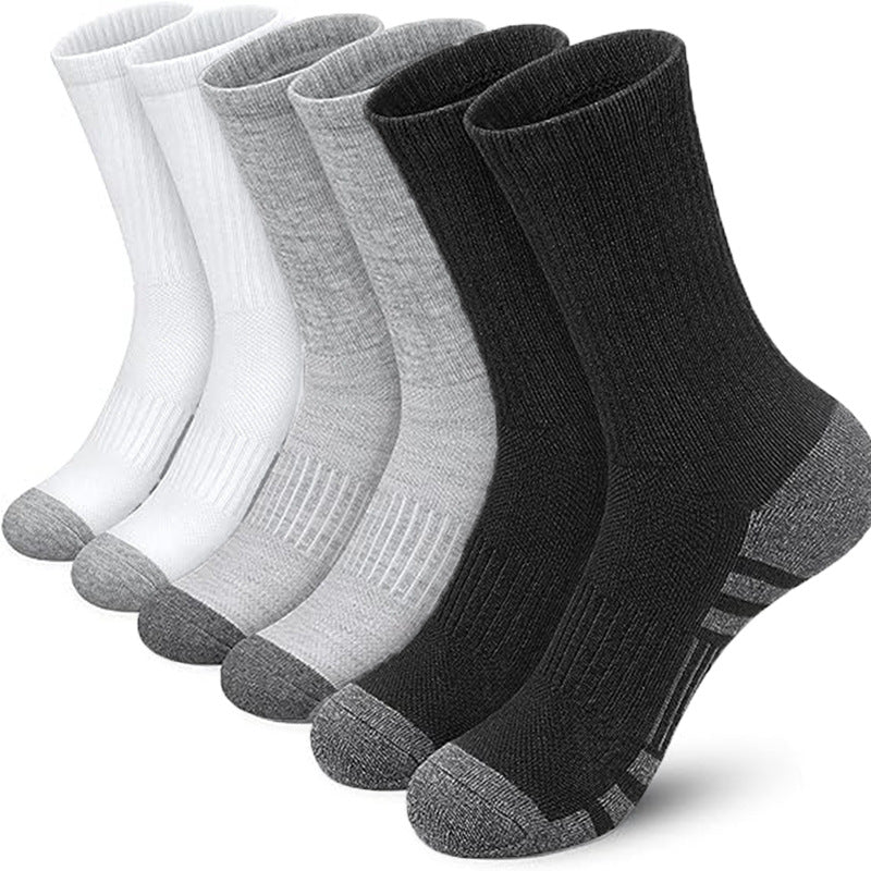 Breathable Sports Socks 3 Pairs Pack Moisture Wicking Long Athletic Socks for Workout