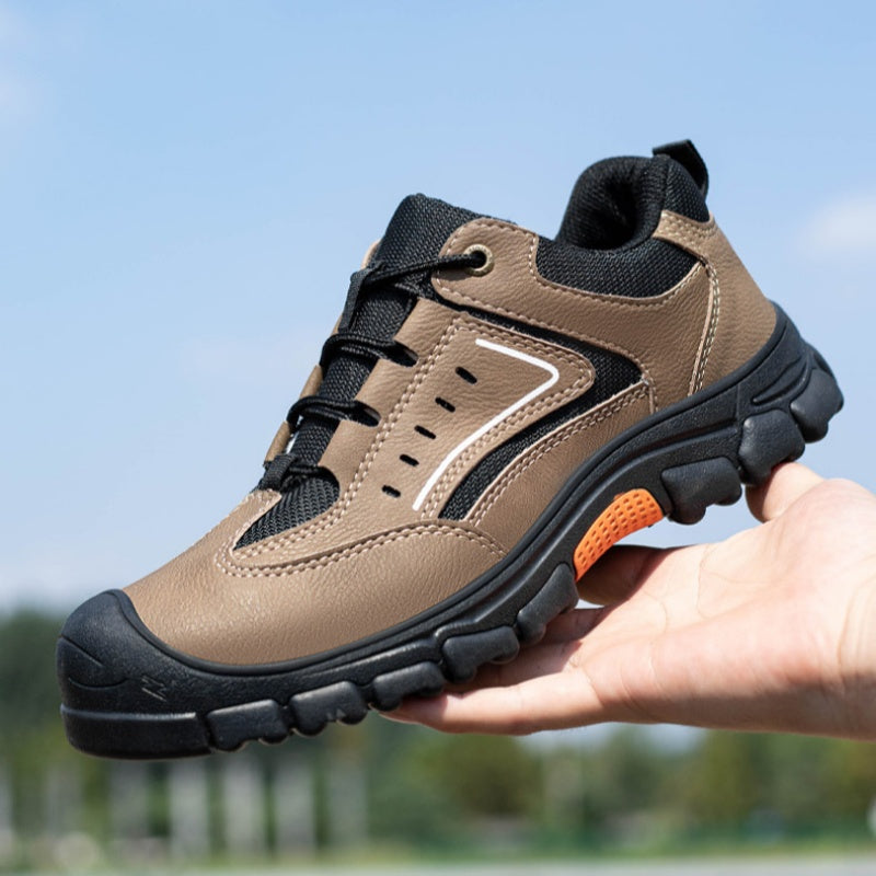 HOT SALE! Men’s Leather Steel Toe Work Shoes – Arch Support, Puncture-Resistant, Wide Toe, Slip-Resistant & Durable Safety Boots for Heavy-Duty Jobs