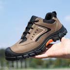 HOT SALE! Men’s Leather Steel Toe Work Shoes – Arch Support, Puncture-Resistant, Wide Toe, Slip-Resistant & Durable Safety Boots for Heavy-Duty Jobs