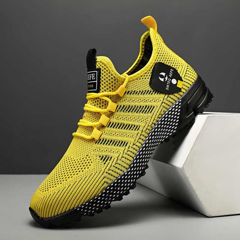 🔥HOT SALE 50% OFF🛒- Men's Lightweight Orthopedic Flyknit Sneakers – Breathable Walking, Running & Outdoor Fitness Shoes