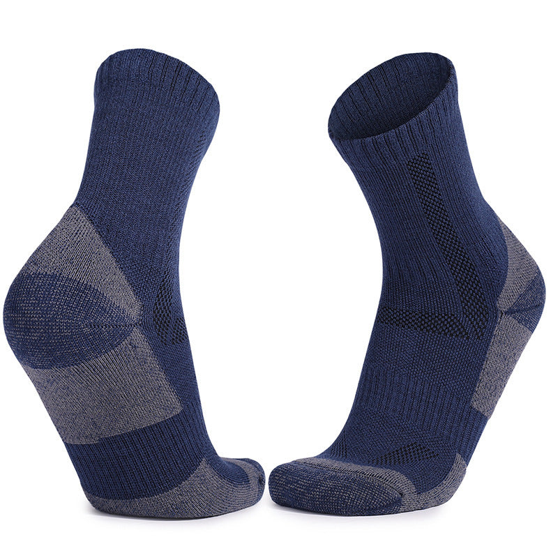 Men's Merino Wool Hiking Socks Outdoor Trekking Skiing Thick Warm Sports Socks Mountaineering Snow Socks