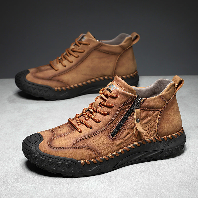 ⏰ Clearance Sale – 70% OFF 🔥 Men's Vintage Outdoor Work Boots – Handcrafted, Waterproof & Slip-Resistant