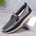 Men's Comfortable Knit Dress Sneakers – Breathable Mesh Slip-On Shoes, Lightweight Walking Shoes for Business, Travel & Casual Style