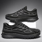 ⏰Limited Time 50% OFF🛒Men's Lace-Up Orthopedic Leather Hiking Shoes – Breathable Mesh, Durable Rubber Sole, Lightweight & Supportive