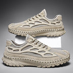 ⏰Limited Time 50% OFF🛒Men's Lace-Up Orthopedic Leather Hiking Shoes – Breathable Mesh, Durable Rubber Sole, Lightweight & Supportive