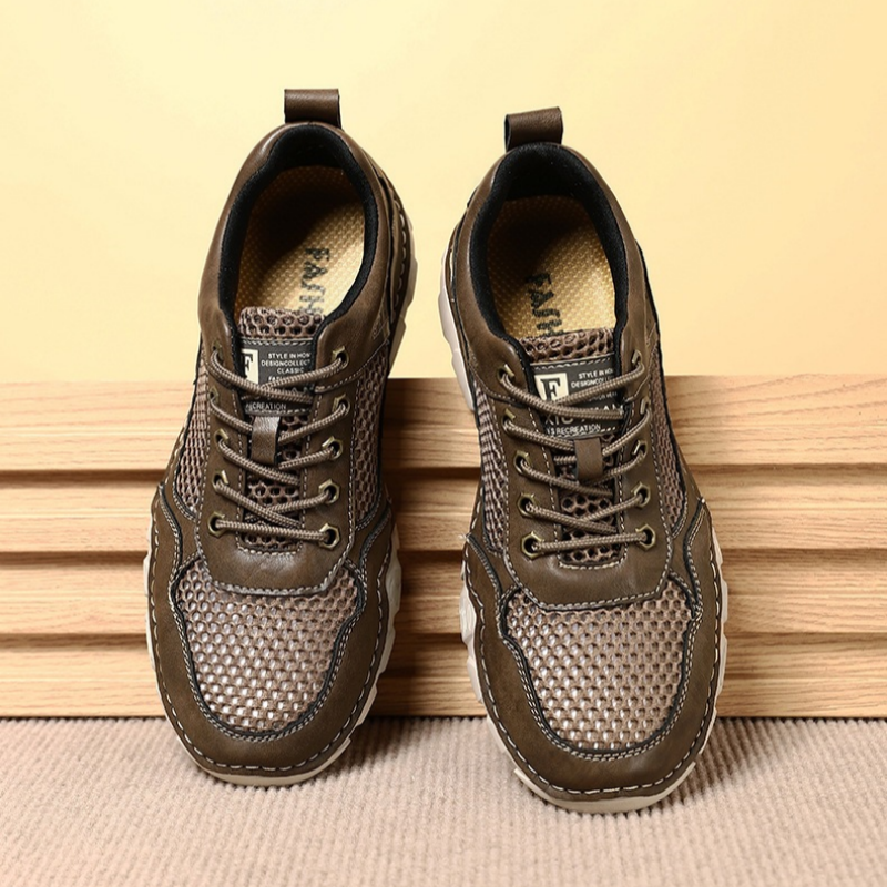 (⏰Clearance Sale-70%OFF🔥)Men's Knitted Loafers – Comfortable, Lightweight, Breathable with Arch Support & Wide Toe, Leather Upper