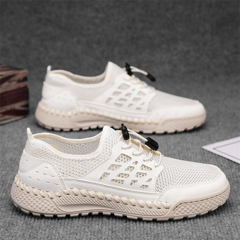 ⏰Limited Time 60% OFF🛒 Men's Breathable Mesh Walking Shoes – Lightweight & Quick-Dry, Supportive Leather Loafers