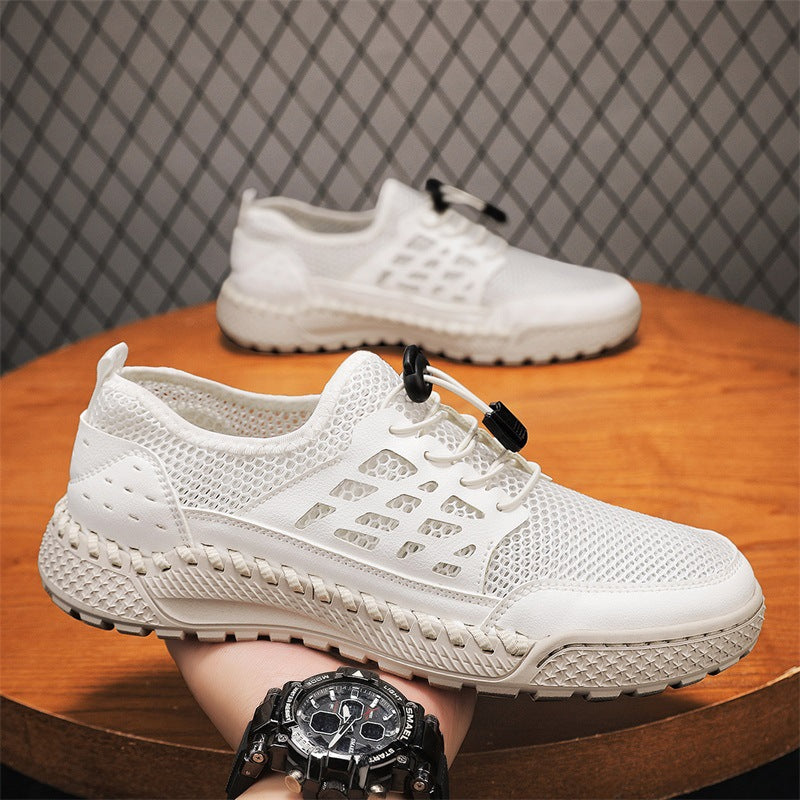 ⏰Limited Time 60% OFF🛒 Men's Breathable Mesh Walking Shoes – Lightweight & Quick-Dry, Supportive Leather Loafers