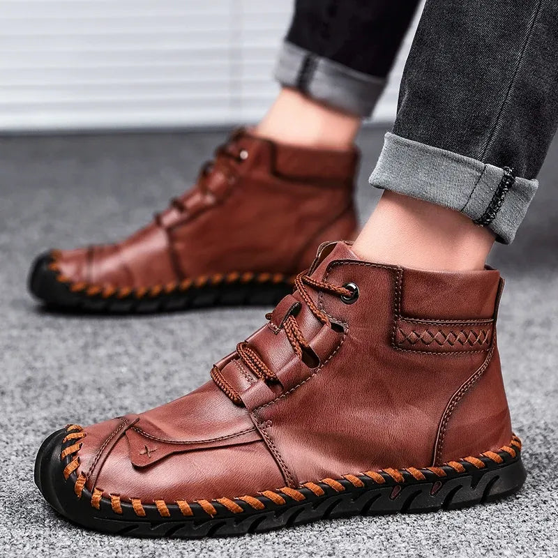 💥Last day deals 70% OFF💥Men's Comfortable Waterproof Durable Handmade Leather Shoes Wide Toe Shoes