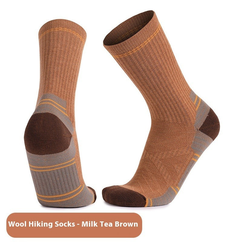 Men's Merino Wool Hiking Socks Outdoor Trekking Skiing Thick Warm Sports Socks Mountaineering Snow Socks