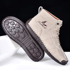 (⏰Limited Time Sale 70% OFF) Men's Orthopedic Comfortable Handmade Leather Boots - Waterproof Non-Slip Arch Support Wide Toe Shock-Absorbing Outdoor Leather Boots
