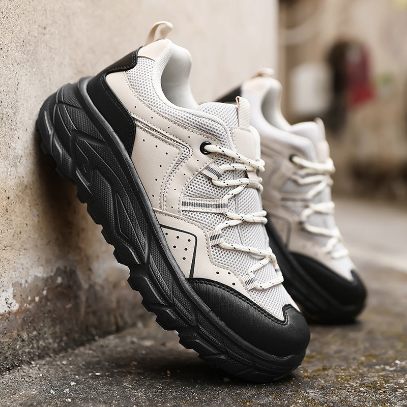 ⛰️LAST DAY 50% OFF🛒Men’s Waterproof Leather Hiking Boots – Arch Support, 2" Thick & Wide Sole for Extra Height and Stability, Protective Toe, Non-Slip Grip, Breathable Comfort for Outdoor Adventures