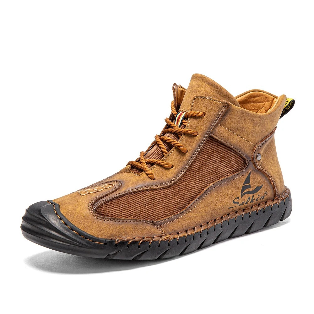 💥Last day deals 70% OFF💥Men's Outdoor Comfortable Breathable Retro Lace-up Arch Support Boots Non-Slip Wear-Resistant Cycling Boots