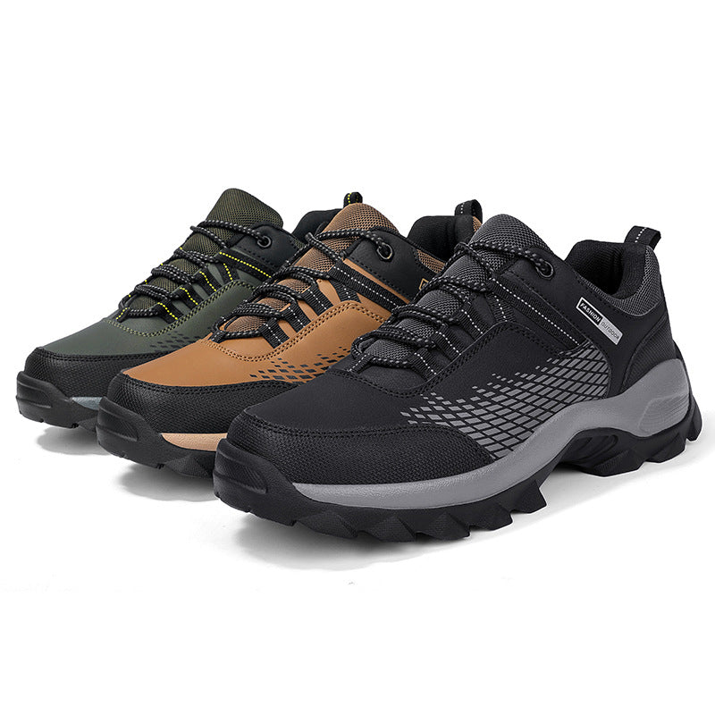 (⏰Limited Time Sale 70% OFF) Men's Wear Resistant Waterproof Non-slip Anti-skid Anti-puncture Hiking Shoes Orthopedic Wide Toe Arch Support Walking Shoes