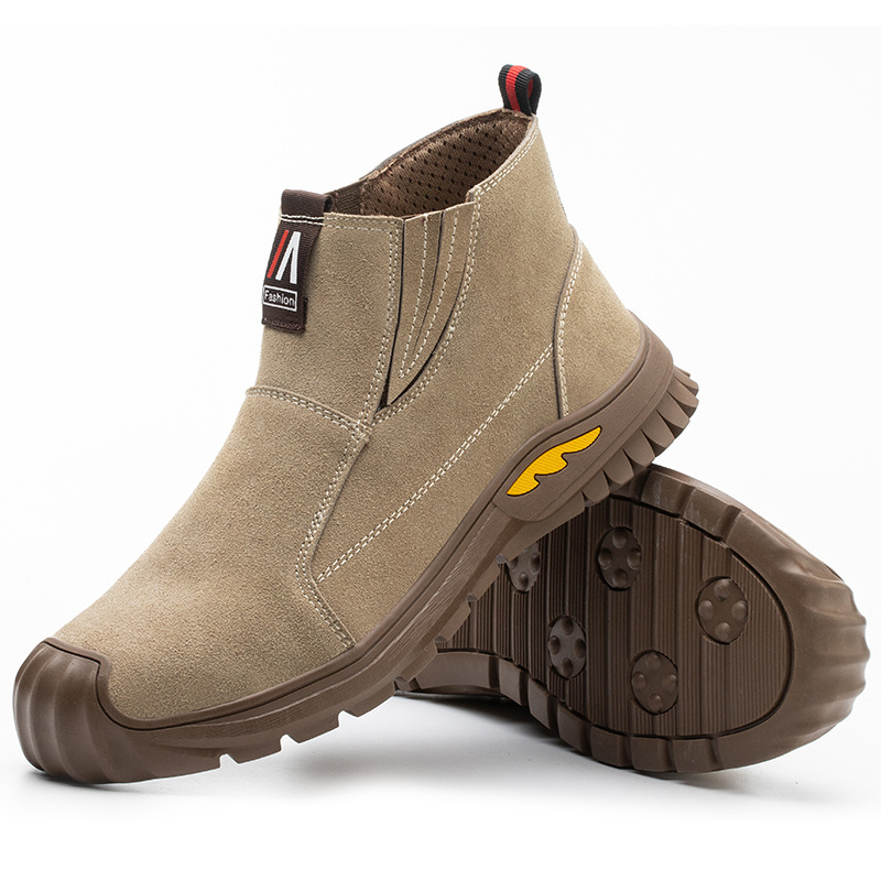 ⏰ Limited Time 70% OFF – Men's Steel Toe Lightweight Work Boots with Kevlar Fiber | Puncture & Impact Resistant Safety Shoes