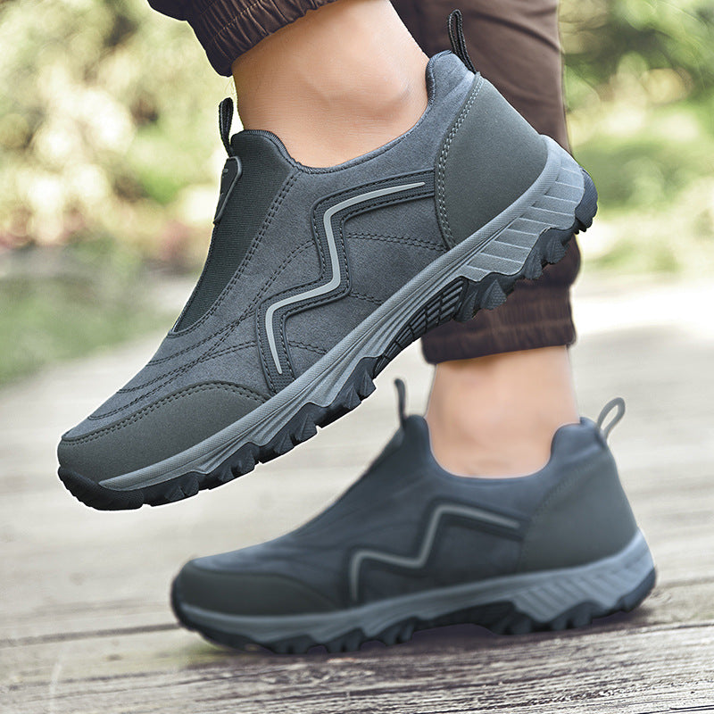 50% OFF!!!🛒Men's Outdoor Orthopedic Shoes, Wide Toe Waterproof Hiking Sneakers with Arch Support & Non-Slip Sole