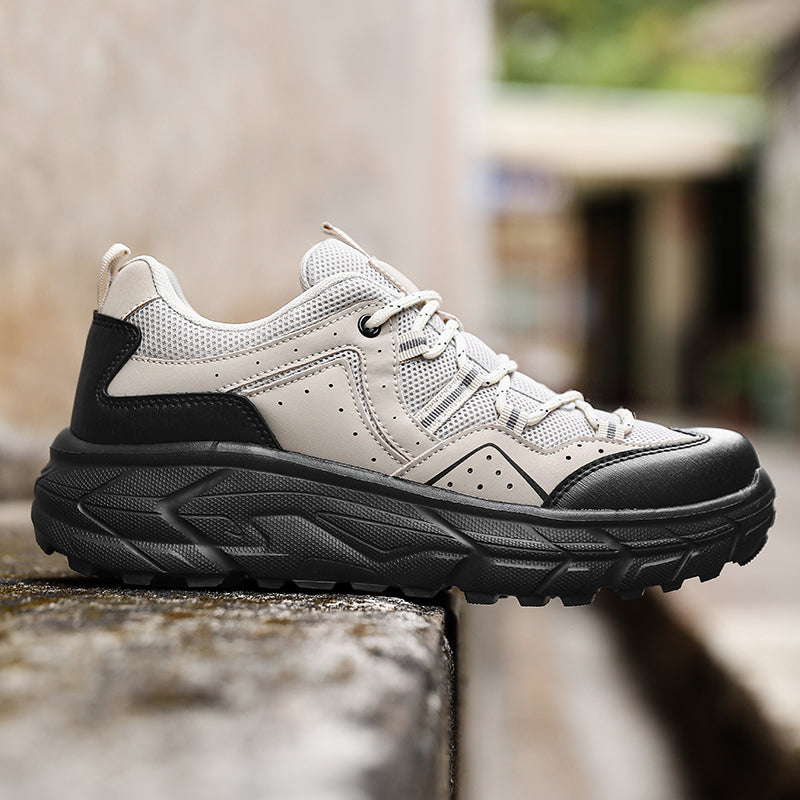 ⛰️LAST DAY 50% OFF🛒Men’s Waterproof Leather Hiking Boots – Arch Support, 2" Thick & Wide Sole for Extra Height and Stability, Protective Toe, Non-Slip Grip, Breathable Comfort for Outdoor Adventures