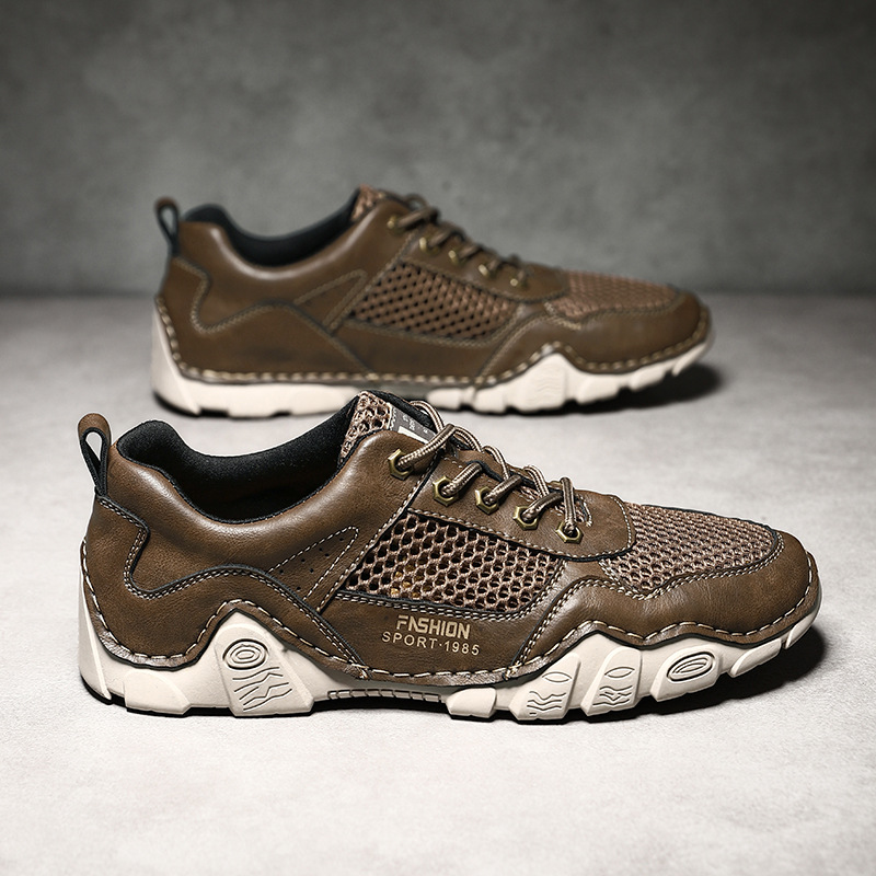 (⏰Clearance Sale-70%OFF🔥)Men's Knitted Loafers – Comfortable, Lightweight, Breathable with Arch Support & Wide Toe, Leather Upper