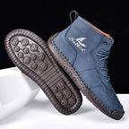 (⏰Limited Time Sale 70% OFF) Men's Orthopedic Comfortable Handmade Leather Boots - Waterproof Non-Slip Arch Support Wide Toe Shock-Absorbing Outdoor Leather Boots