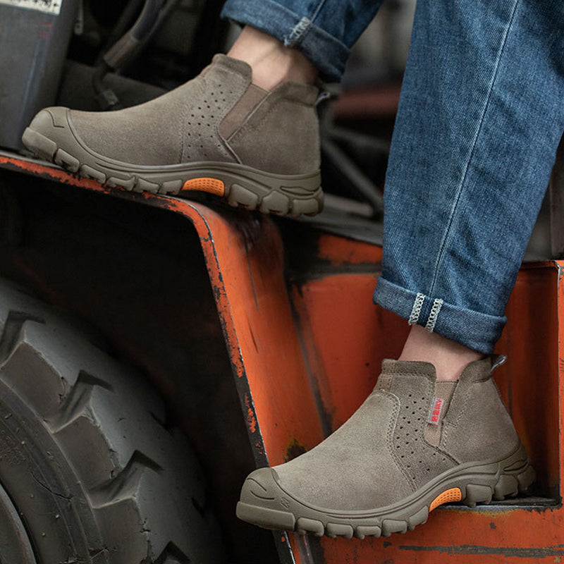 (⏰Limited Time Offer 70% OFF🔥)Men's Anti-Smash Anti-Puncture Work Boots Waterproof Lightweight Comfortable Chelsea boots