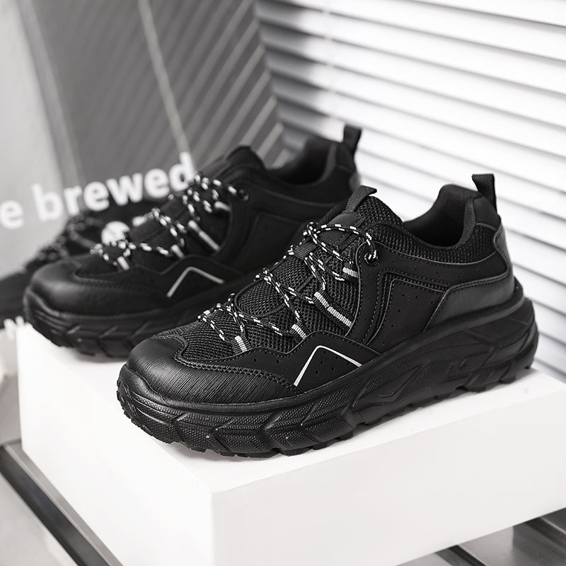 ⛰️LAST DAY 50% OFF🛒Men’s Waterproof Leather Hiking Boots – Arch Support, 2" Thick & Wide Sole for Extra Height and Stability, Protective Toe, Non-Slip Grip, Breathable Comfort for Outdoor Adventures