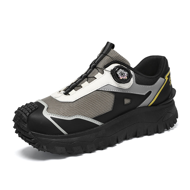 HOT SALE!Men's Work Hiking Shoes, Waterproof Safety Outdoor Boots with Wide Toe, Arch Support, Shock-Absorbing Sole, Puncture & Smash Resistant