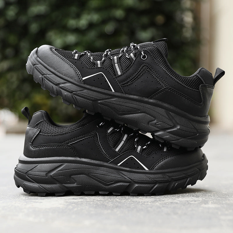 ⛰️LAST DAY 50% OFF🛒Men’s Waterproof Leather Hiking Boots – Arch Support, 2" Thick & Wide Sole for Extra Height and Stability, Protective Toe, Non-Slip Grip, Breathable Comfort for Outdoor Adventures