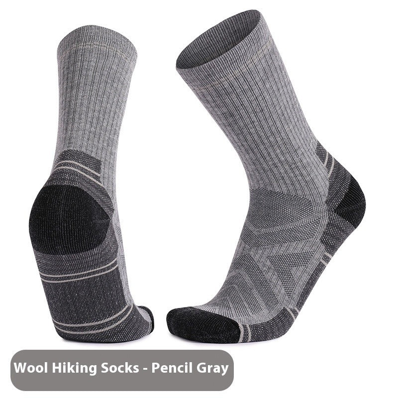 Men's Merino Wool Hiking Socks Outdoor Trekking Skiing Thick Warm Sports Socks Mountaineering Snow Socks
