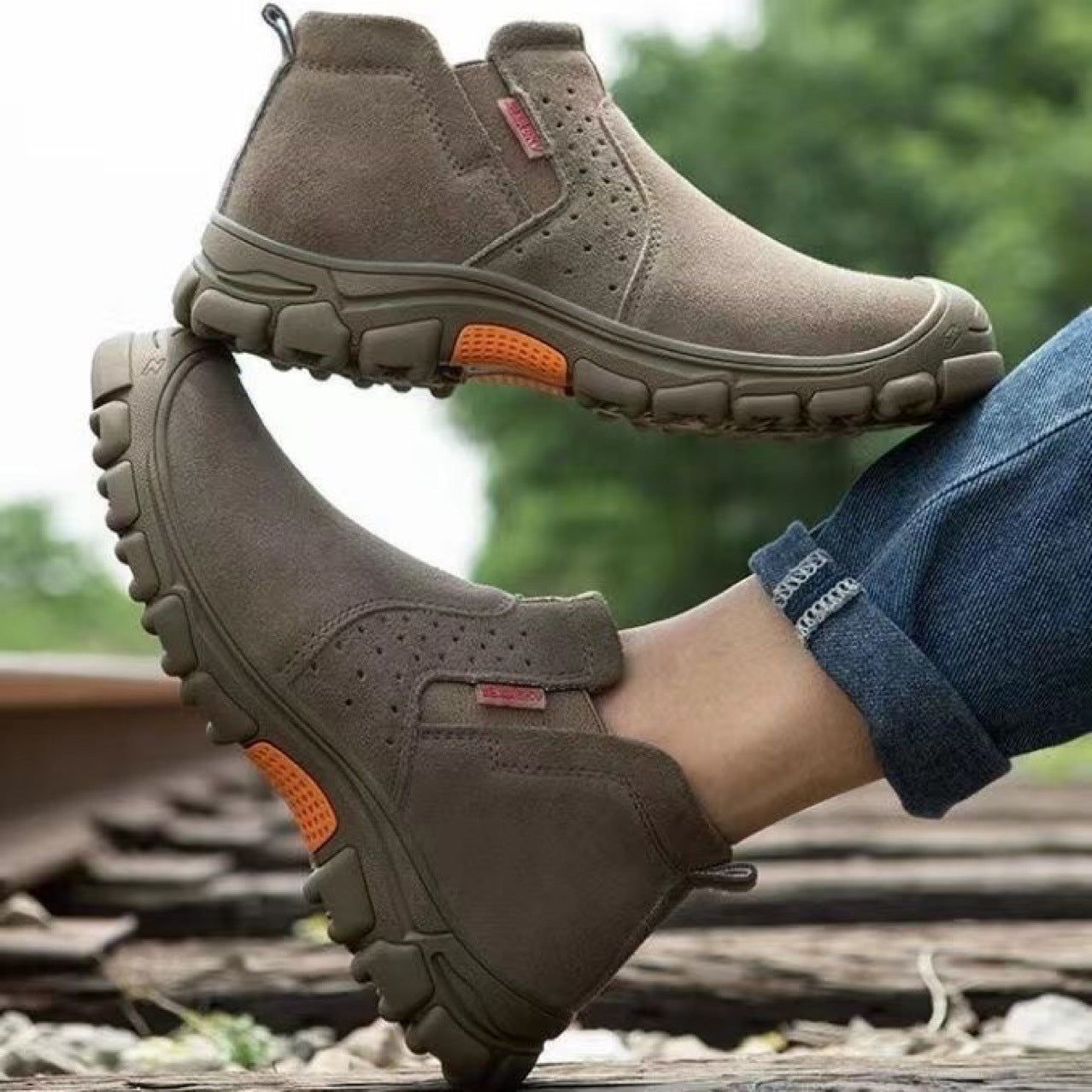 (⏰Limited Time Offer 70% OFF🔥)Men's Anti-Smash Anti-Puncture Work Boots Waterproof Lightweight Comfortable Chelsea boots