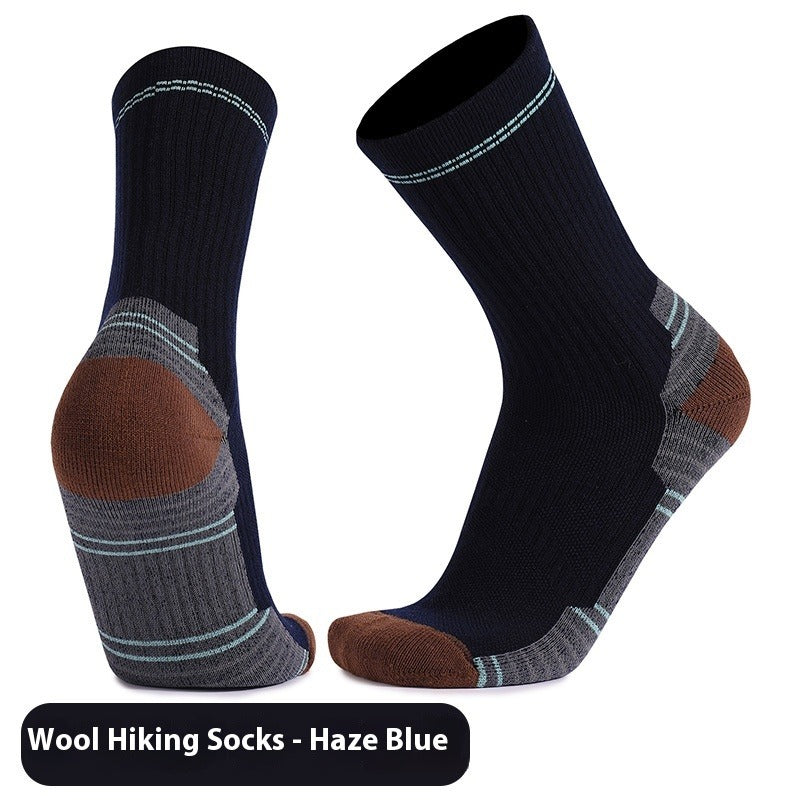 Men's Merino Wool Hiking Socks Outdoor Trekking Skiing Thick Warm Sports Socks Mountaineering Snow Socks